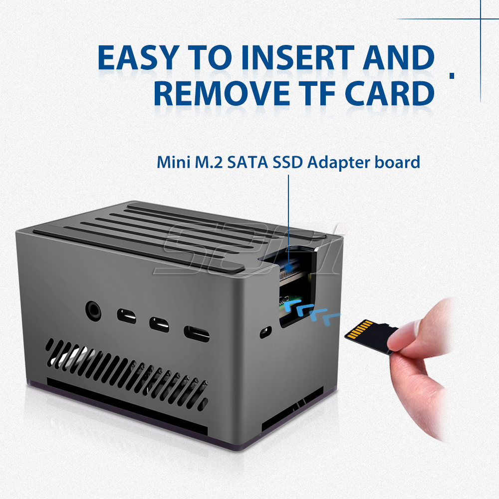 52Pi Nhôm Gạch Ốp Lưng Đen Enl - đánh giá và giá Argon One V3 M.2 Nvme Case